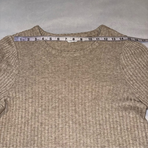Reitmans Beige Ribbed Crew Neck Sweater Women’s Size M - Picture 8 of 12